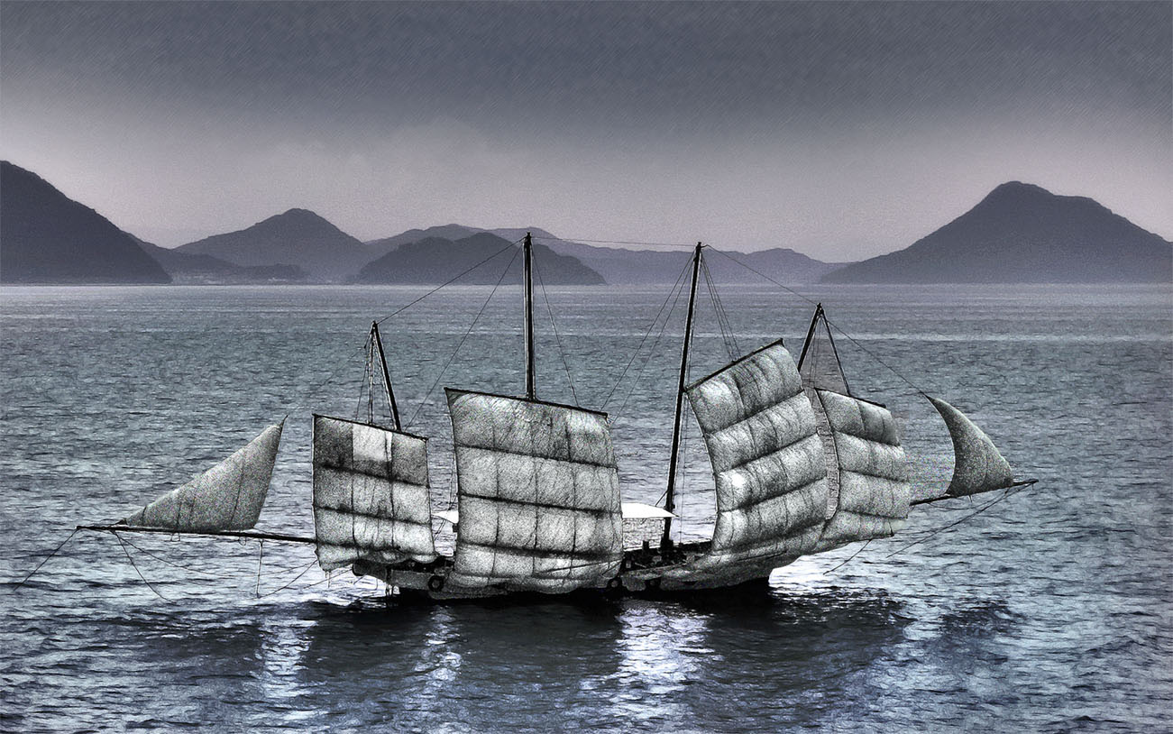 Рыбак под парусом