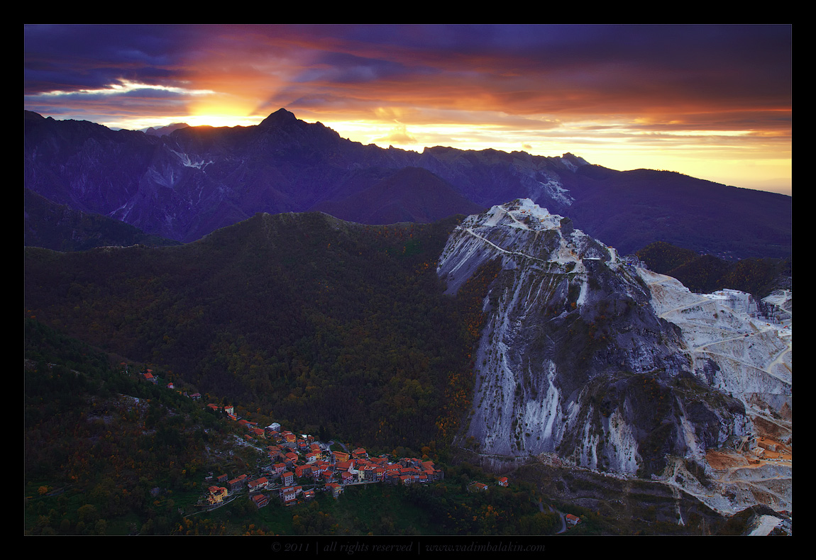 Рассвет в Карраре