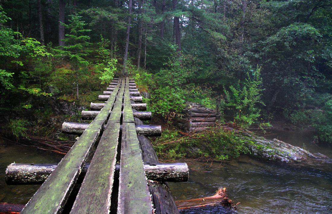 По скользким досочкам таёжного мостка