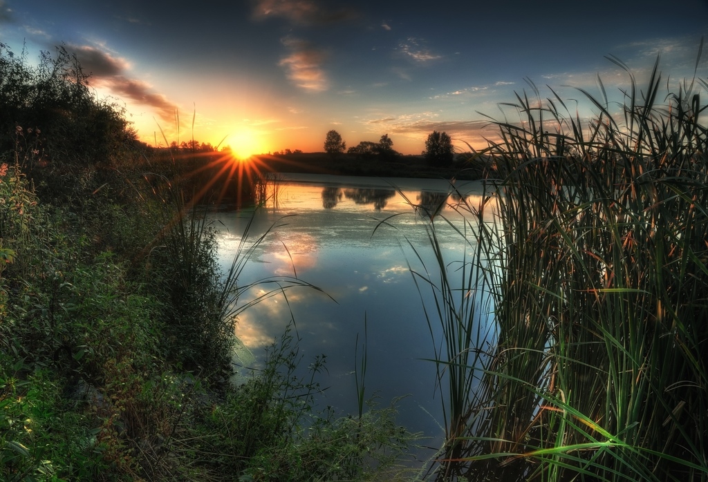 первые лучики рассвета