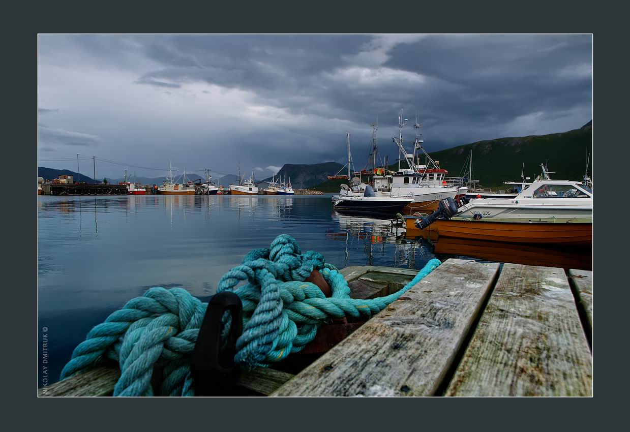 причал рыбаков. Норвегия
