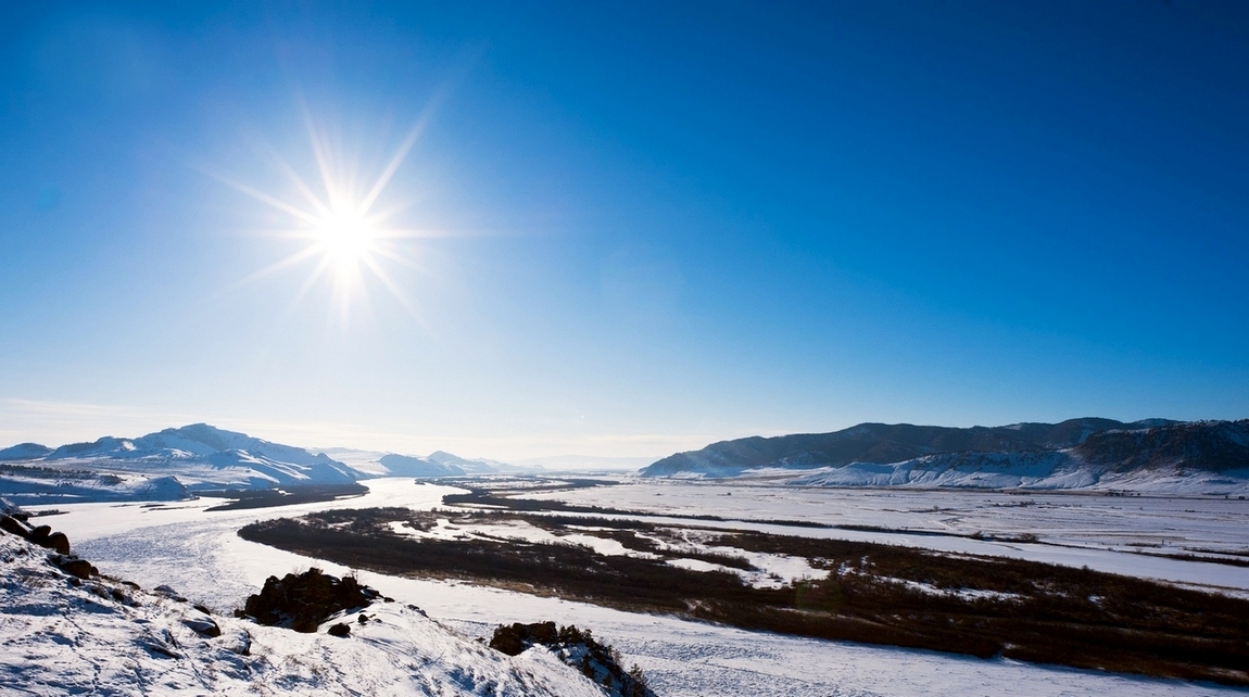 Февральское солнце над Селенгой!