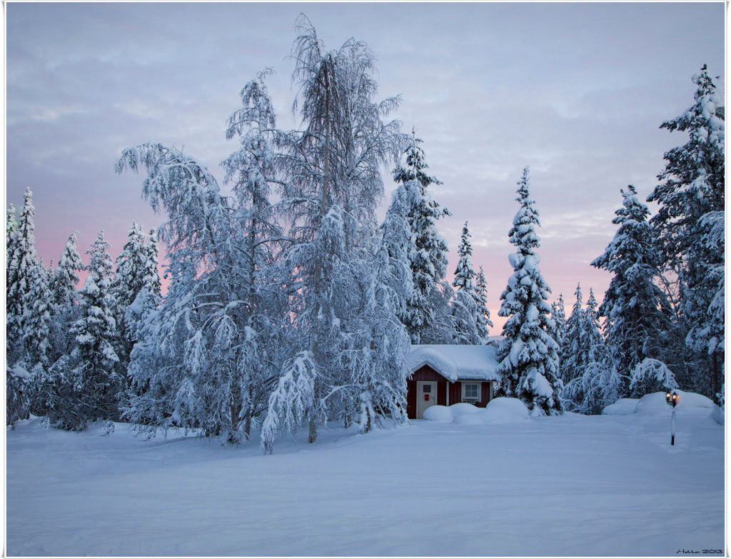 Маленький домик и маленький фонарик