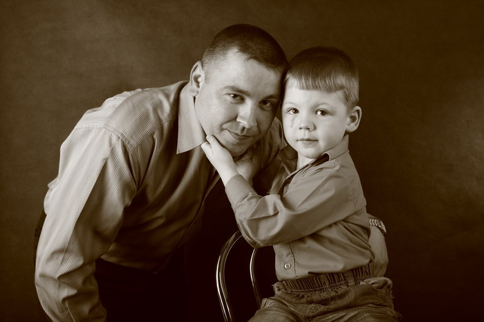 Папа с сыном