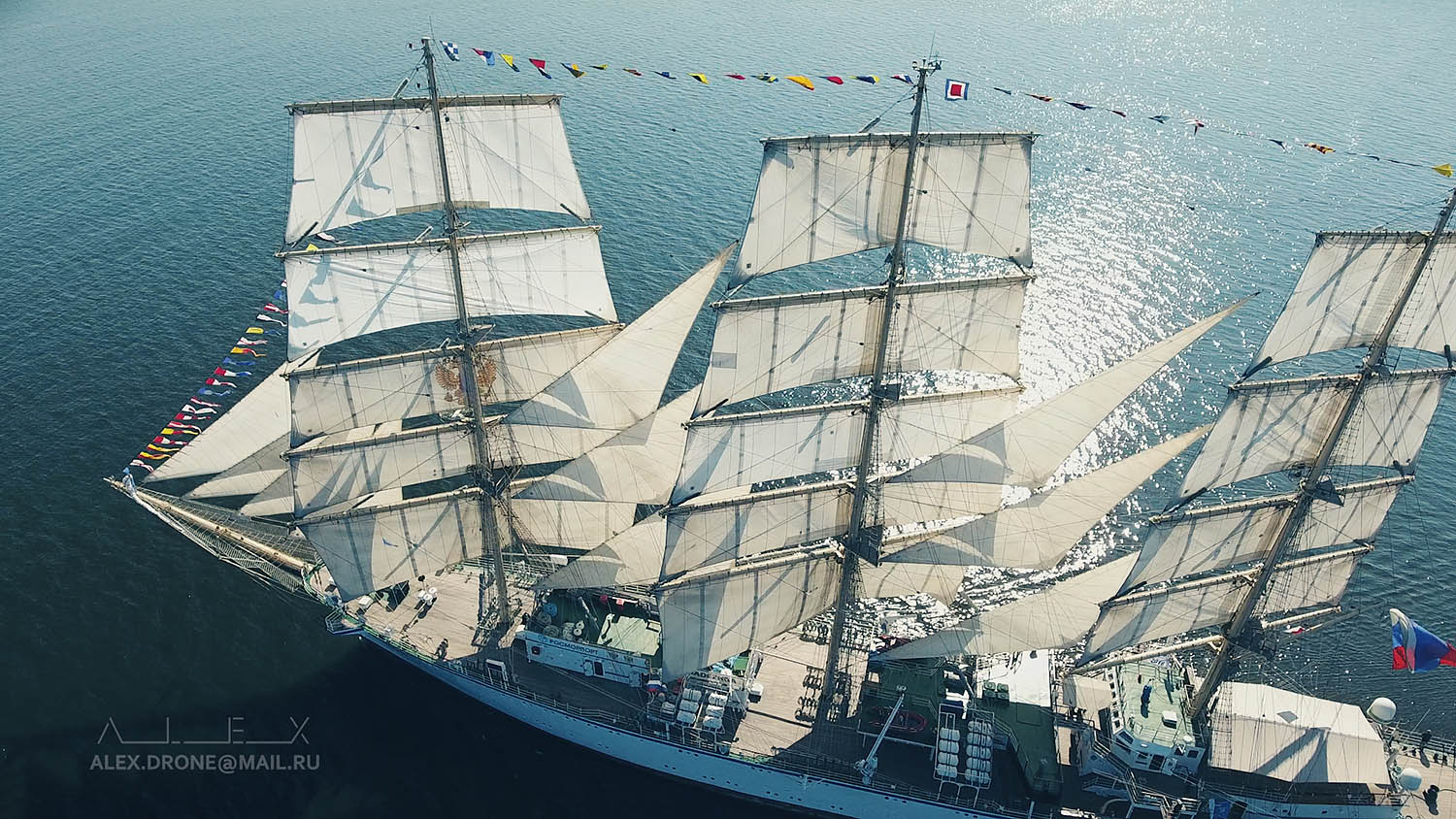 Со съемок видео о больших парусниках во Владивостоке