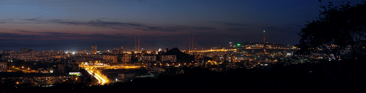 Городской пейзаж с деревцами