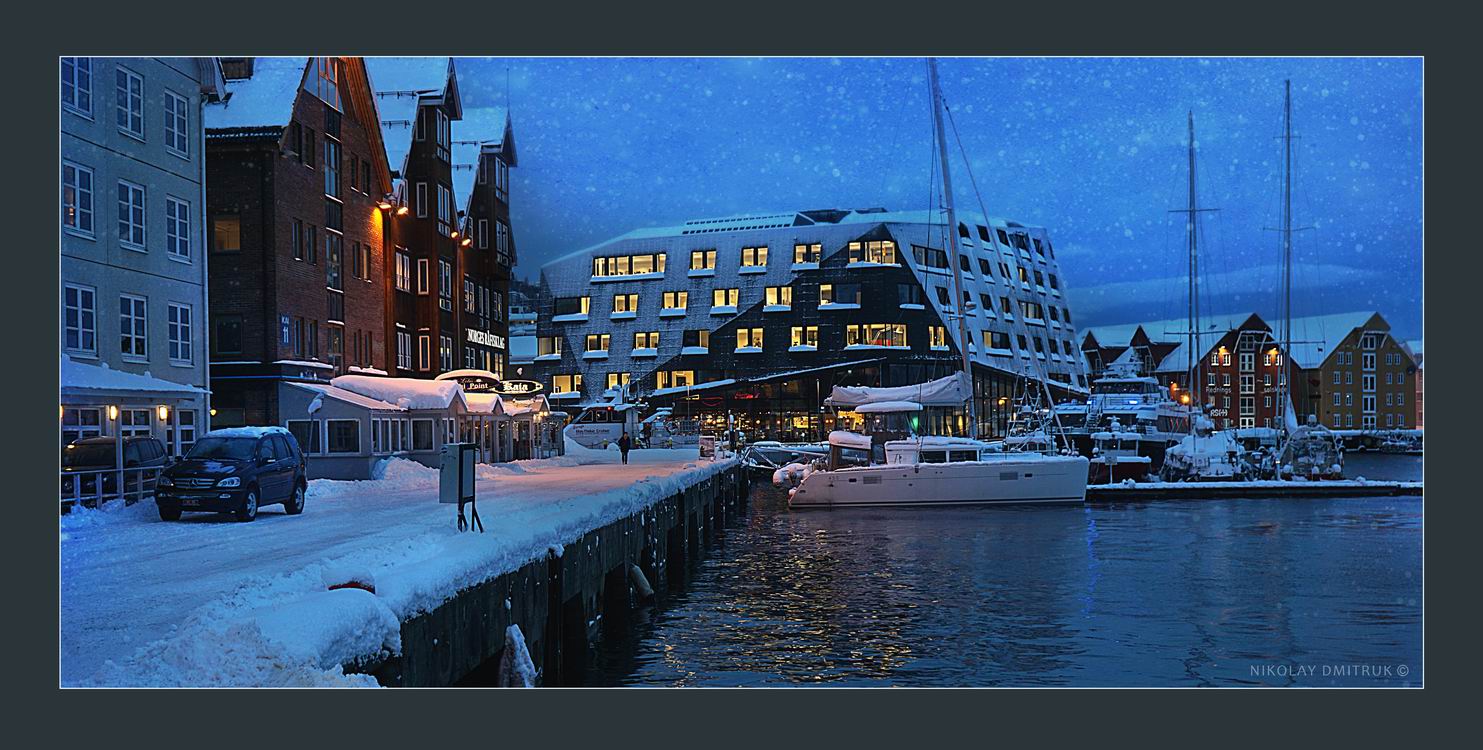 снежный вечер. Тромсё. 2016