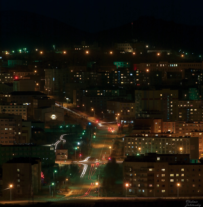 Магадан ночной