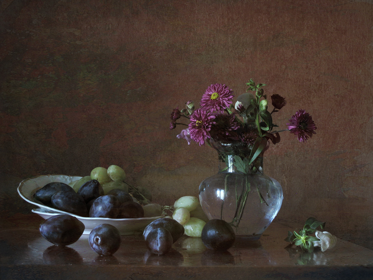 Сливы и цветы ...