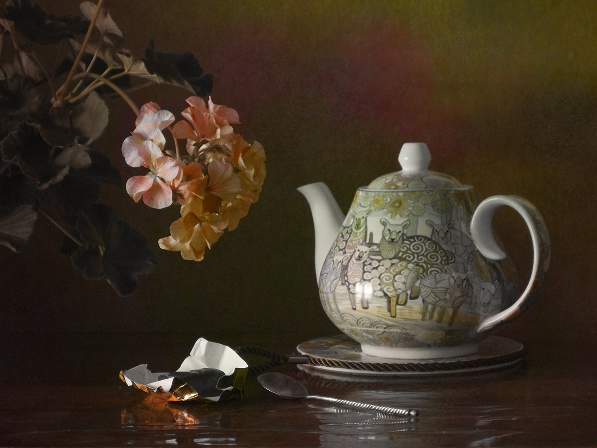 С цветком герани...