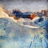 в сугробе...