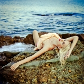 на закате...