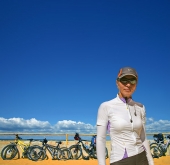 велосипедистка